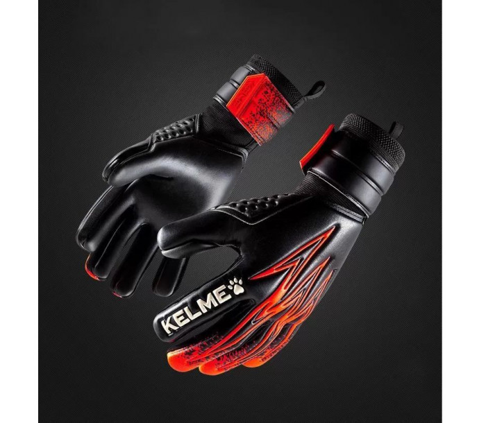 Перчатки вратарские "KELME" Training Level Goalkeeper Gloves, чёрно-оранжевые, р.9-фото 2 hover image